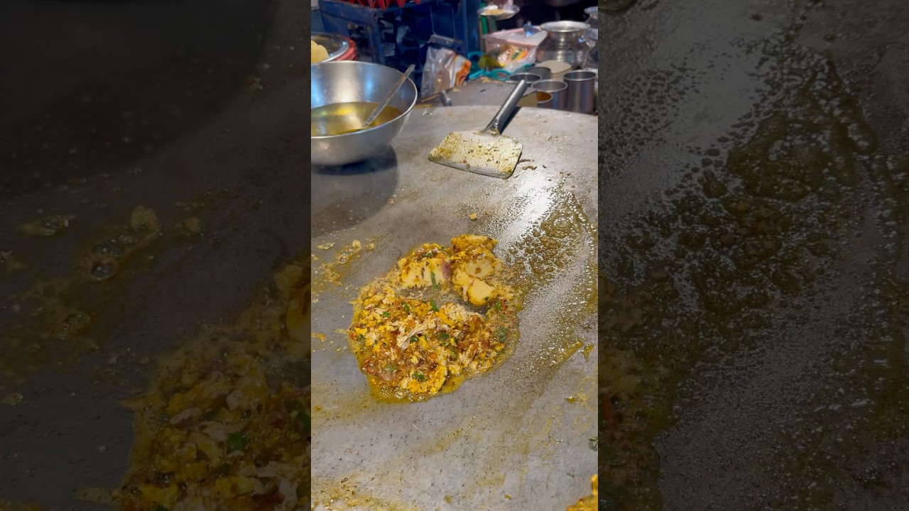 Anda Tikki | Daal Tikki Recipe In Lahore Street Food | Tawa Fry Anda Tikki #streetfood #shorts