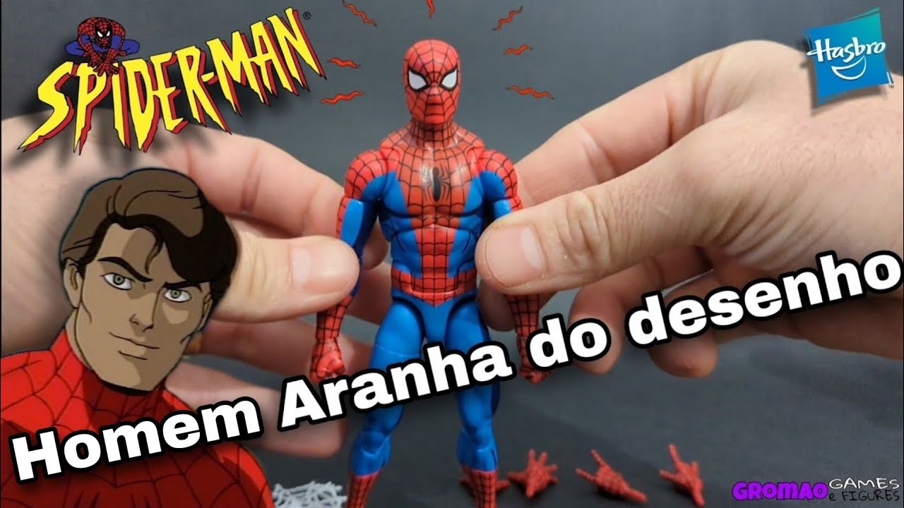 Spiderman 90s Animated Series. Action Figure do desenho do Homem Aranha 94. Marvel Legends Hasbro.