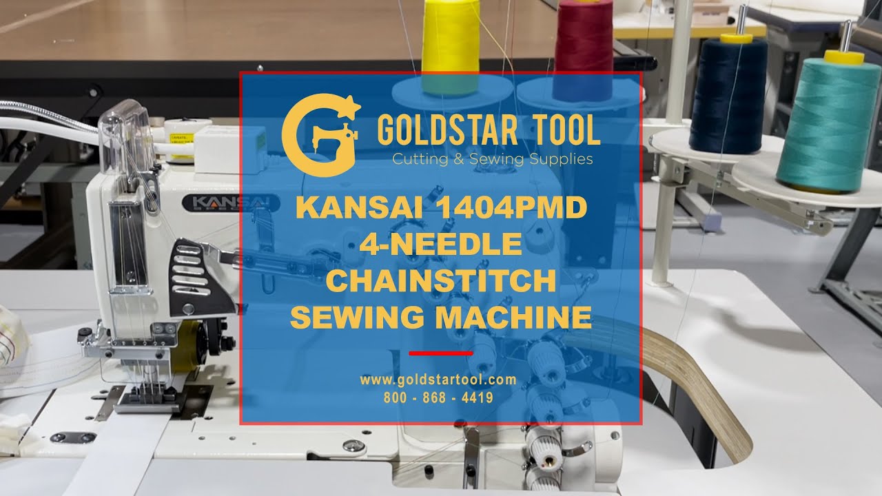 Product Showcase -Kansai 1404PMD 4-Needle Chainstitch Sewing Machine- Goldstartool.com -800-868-4419