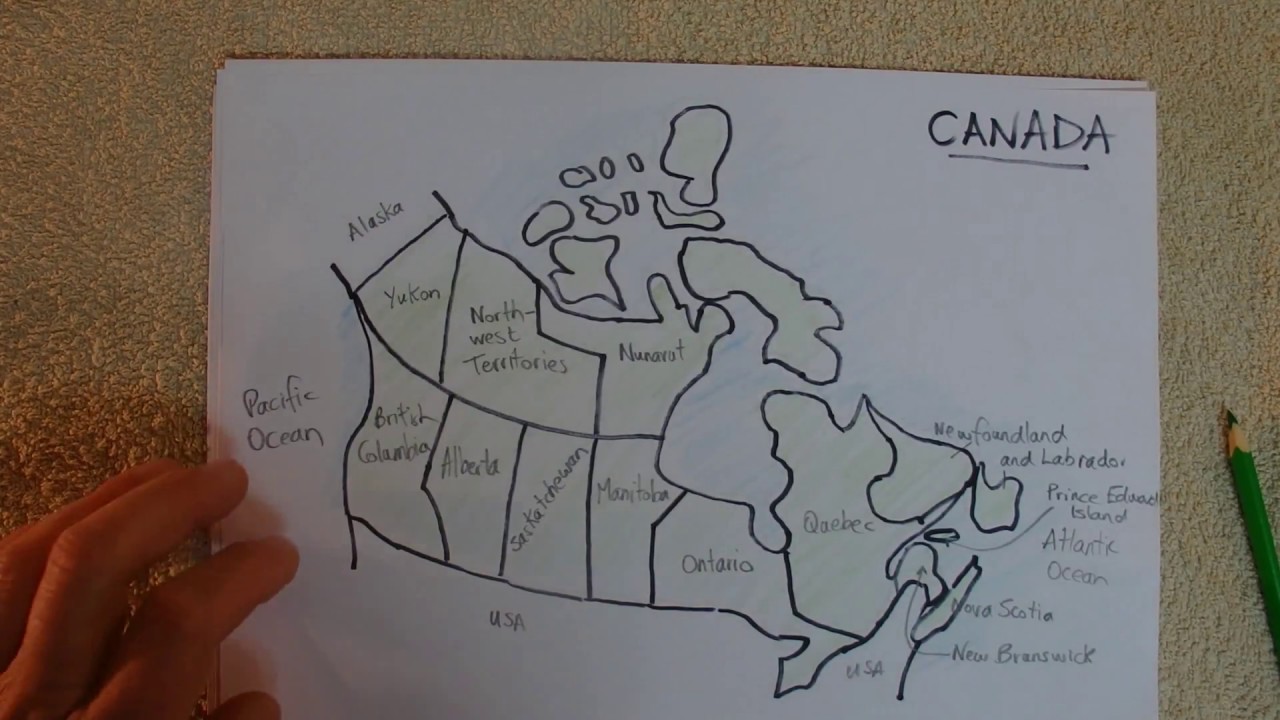 ASMR - Map of Canada - Australian Accent - Chewing Gum & Describing in a Quiet Whisper