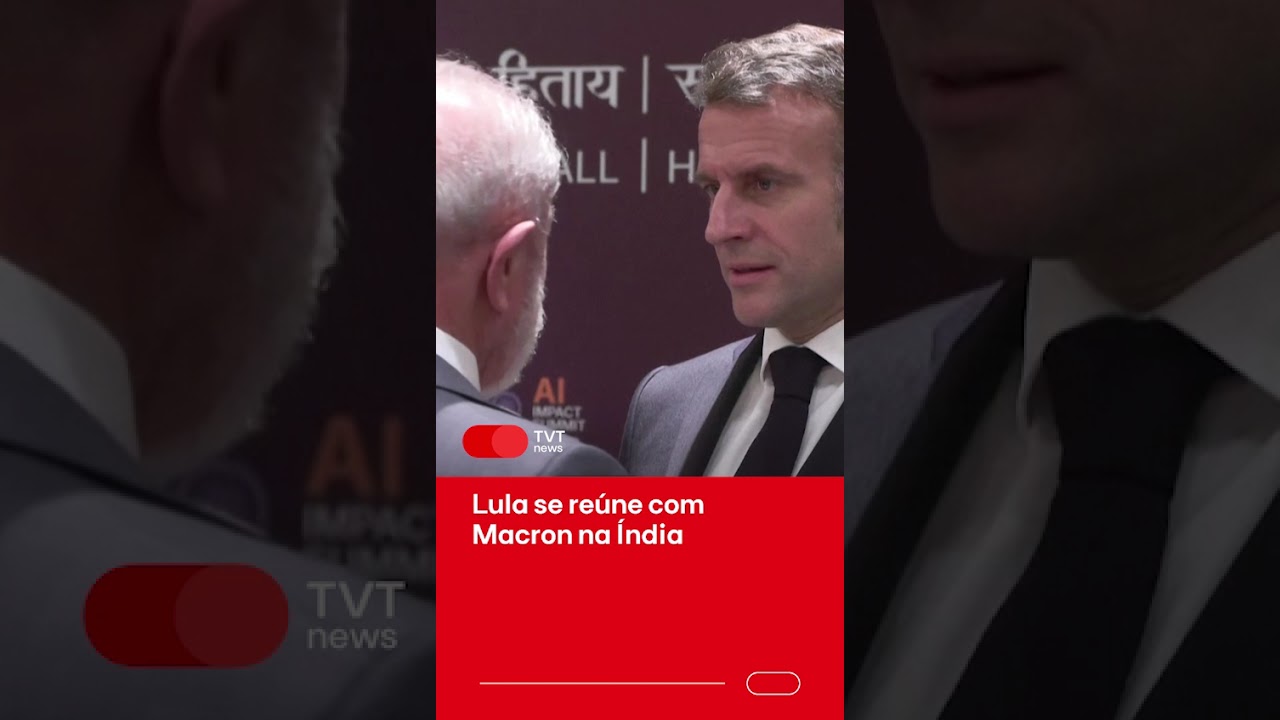 Lula se re&uacute;ne com Macron &agrave; margem de c&uacute;pula sobre IA na &Iacute;ndia