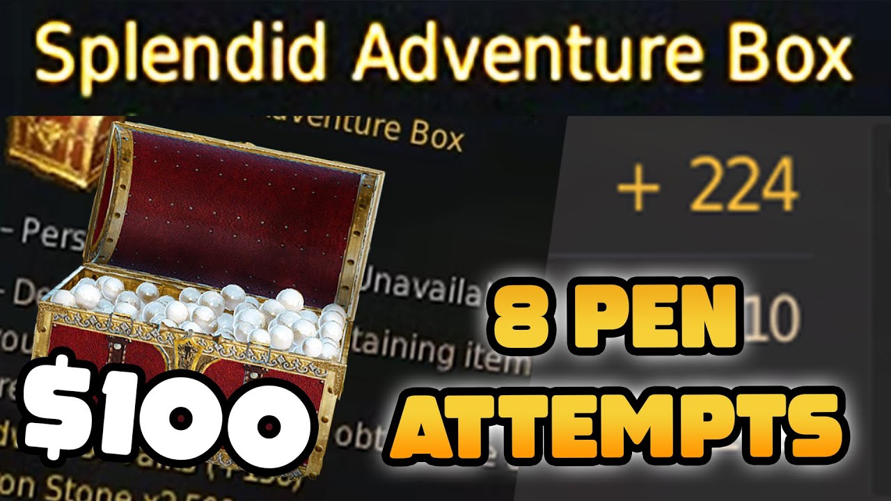 Opened $100 P2W Boxes / 8 PEN Attempts in Daily Dose of Black Desert online