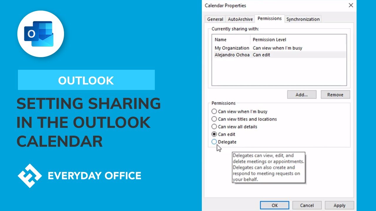 Calendar Sharing in Outlook