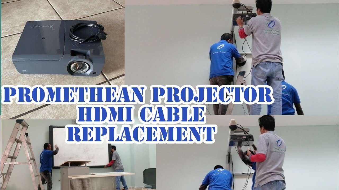 How to Replace Promethean Projector Model PRM-25  HDMI Cable