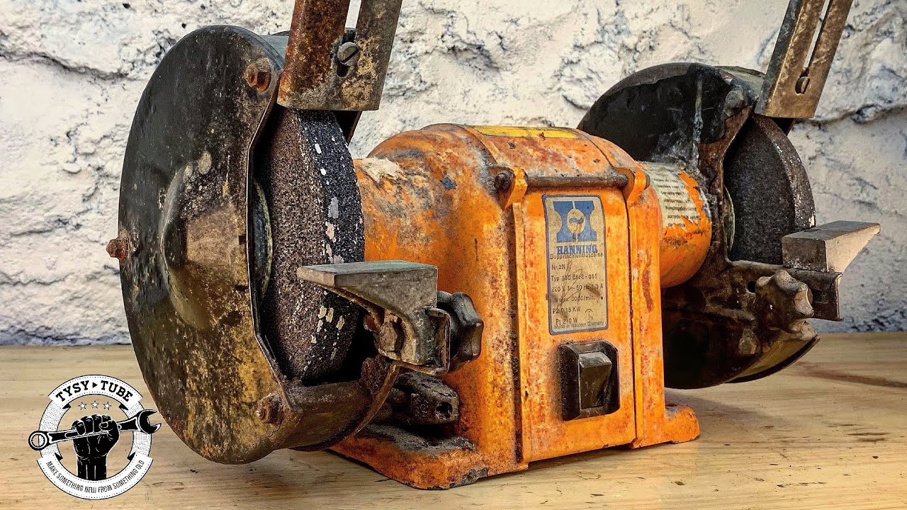 Rusty and Broken Bench Grinder -  Awesome Restoration