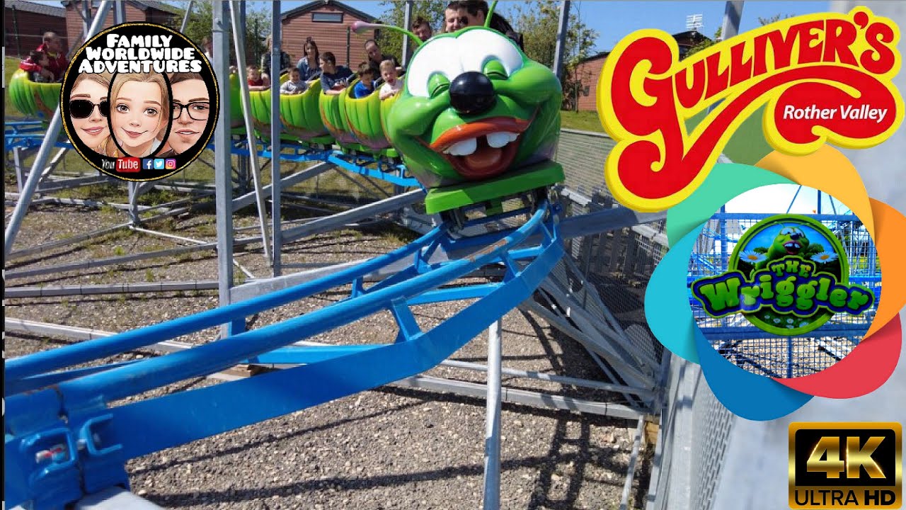 New Caterpillar Ride (The Wriggler) - Wacky Worm - POV - Gullivers Valley Theme Park Sheffield UK 4K