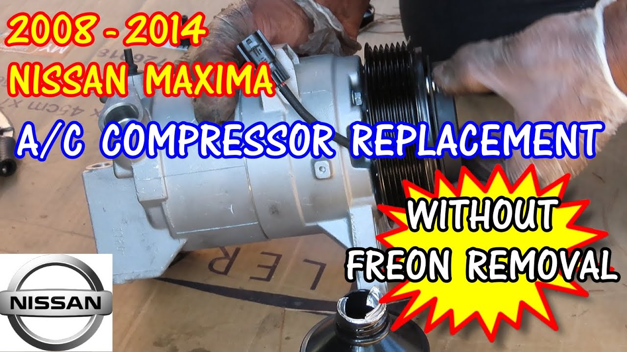2008-2014 Nissan Maxima AC Compressor Replacement WITHOUT Removing Freon
