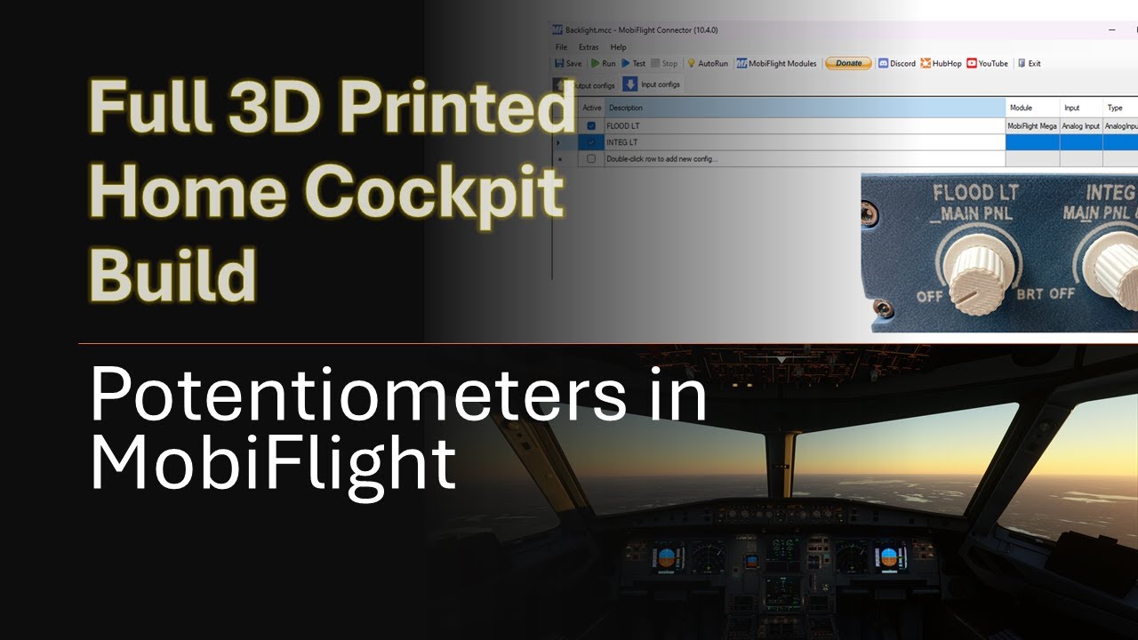 Potentiometers in Mobiflight - Full Home Cockpit Build  EP 14