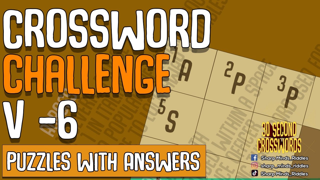 Crossword Challenge | Crossword Mystery with Answers | V 6