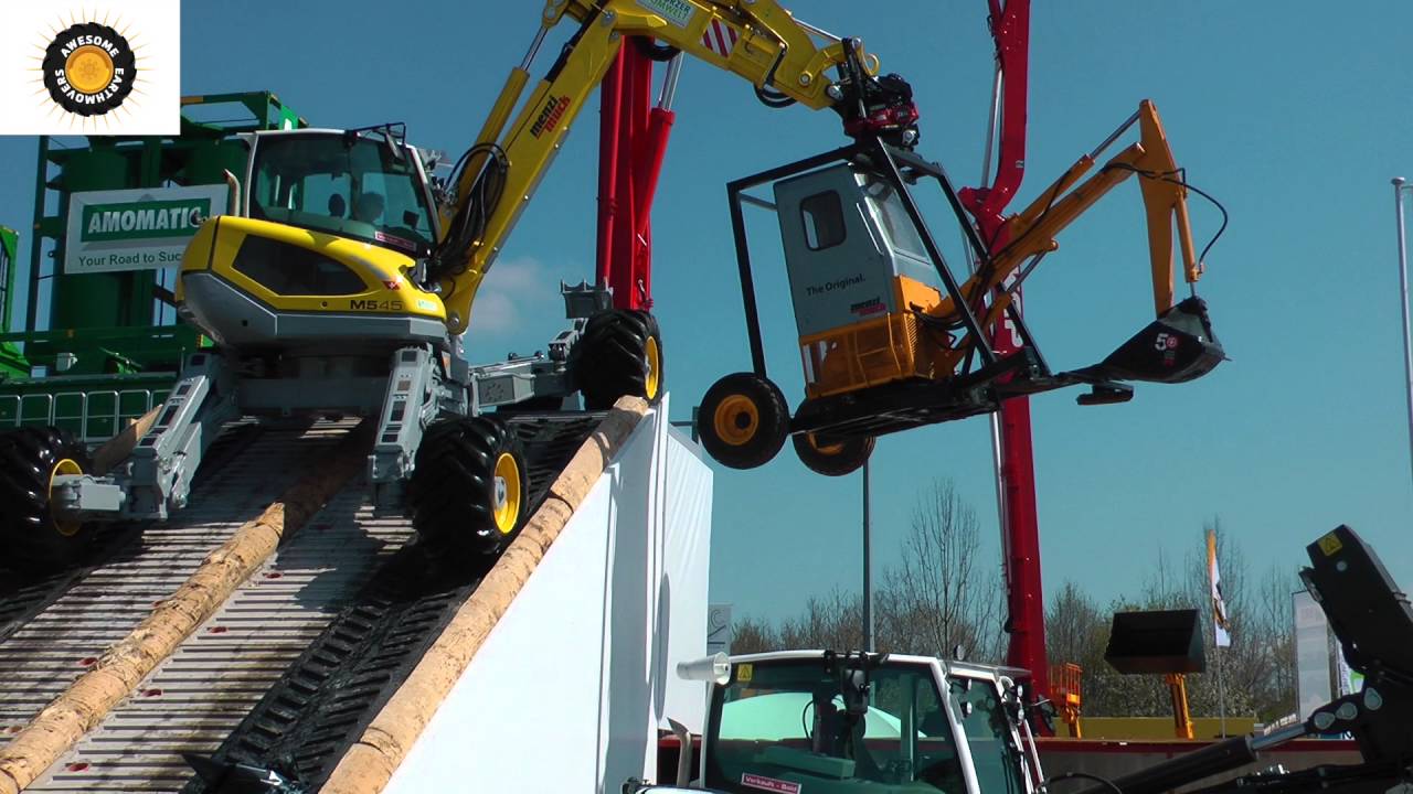 Menzi Muck all terrain excavator demo Bauma 2016