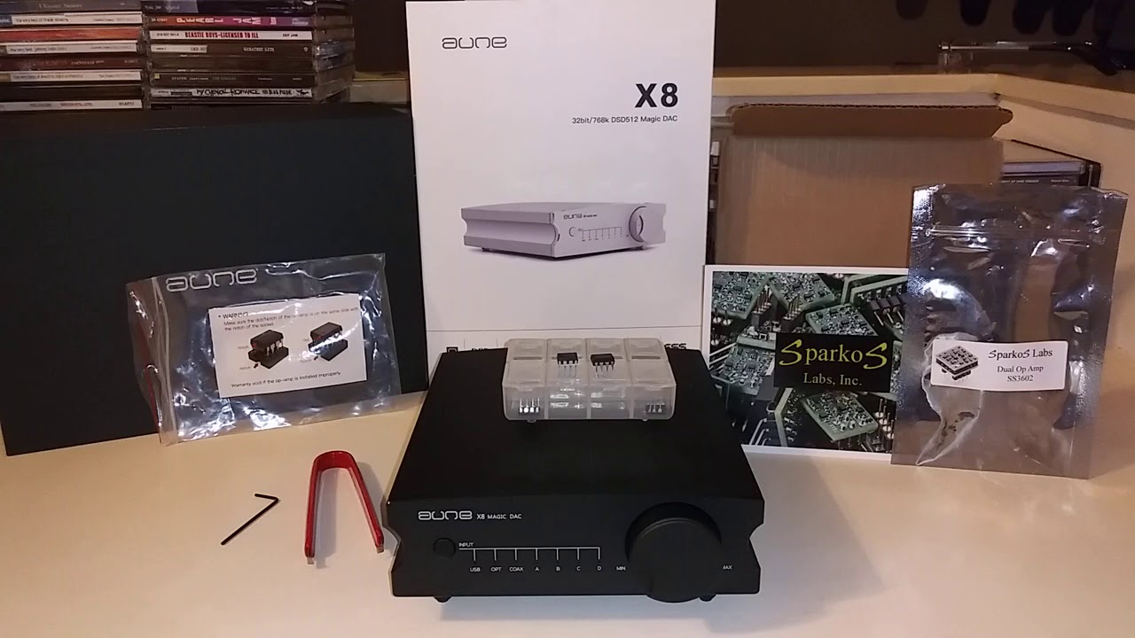 Part 1 Aune X8 majic dac +Sparkos SS3602 High performace dual discrete op -amp - op-amp rolling !