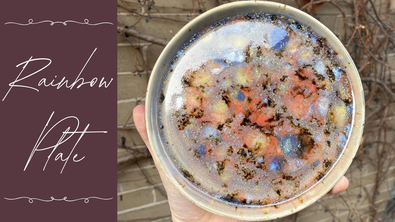 Making a Handmade Simple Plate with Low Rim and Rainbow Speckled Glaze | Pottery by Sara