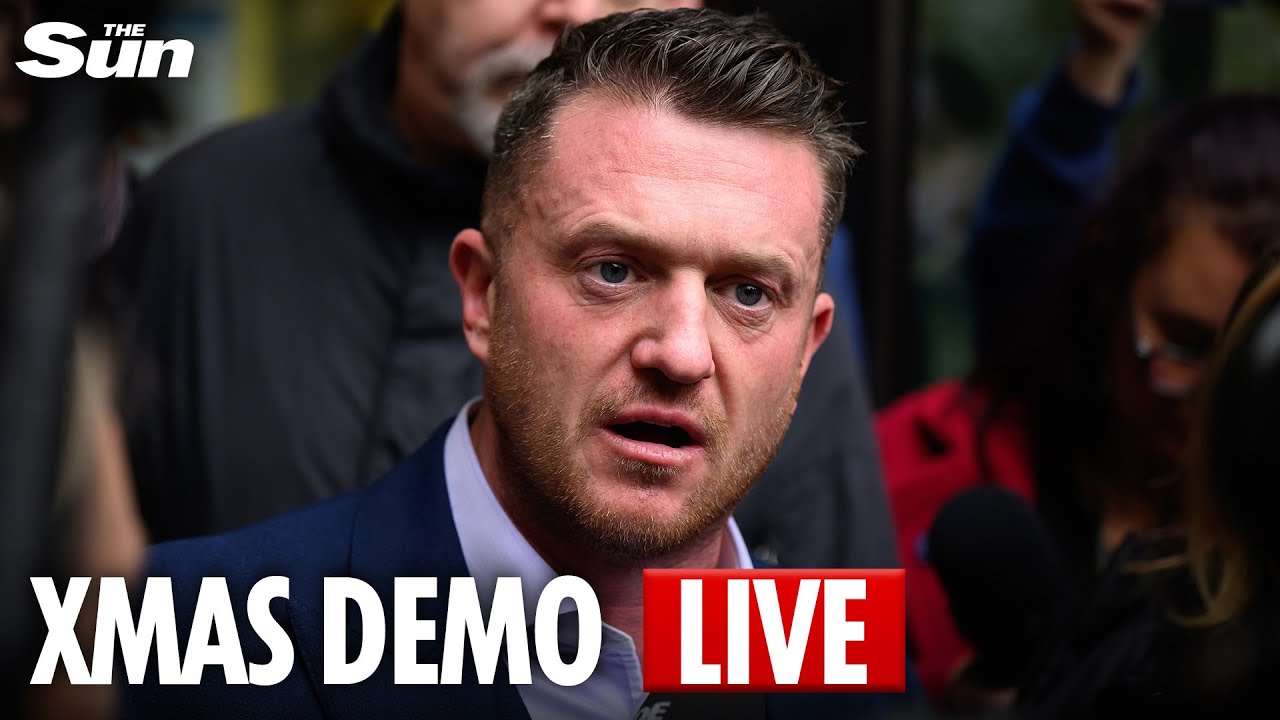 LIVE: Far-right activist Tommy Robinson hosts Christmas rally in London