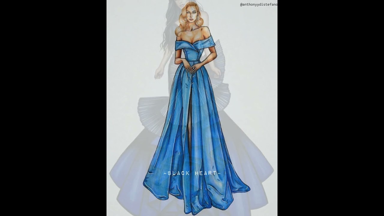 Barbie doll blue dresses l long gown of Barbie l Black Heart #shorts #youtubeshorts