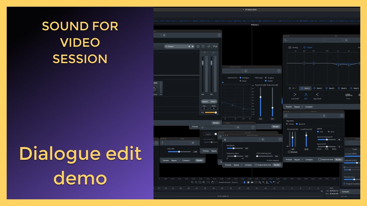 Sound for Video Session: Dialogue edit demo in iZotope RX