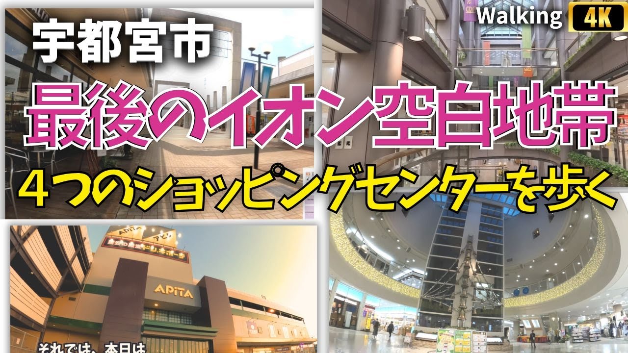 宇都宮の４つのショッピングセンターがイオン進出を阻む ウォーキング ASMR  宇都宮スペシャル