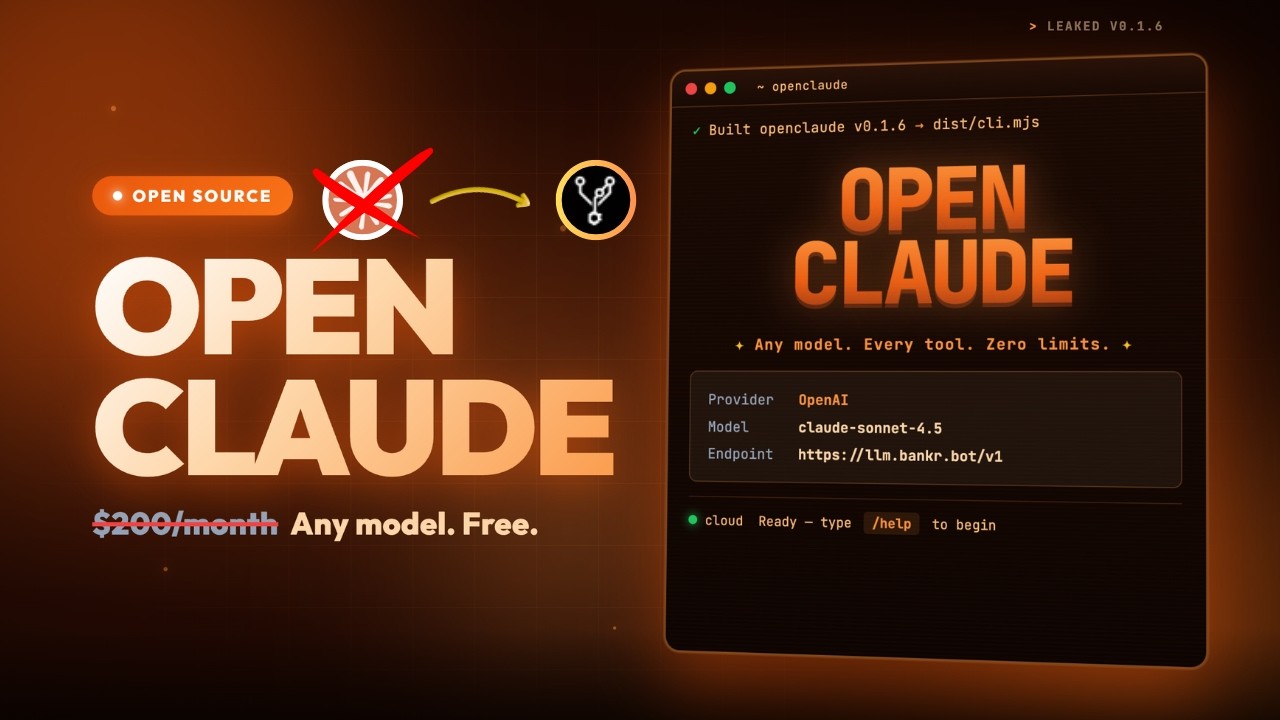 OpenClaude: Free Open Source Claude Code Alternative Runs Any AI Model For Free