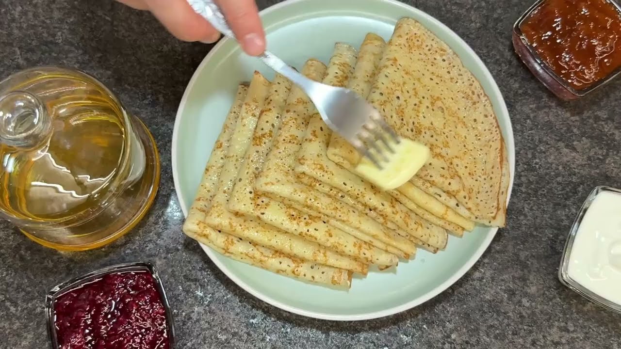 БЛИНЫ на КЕФИРЕ | Масленица | Тонкие блинчики с дырочками
