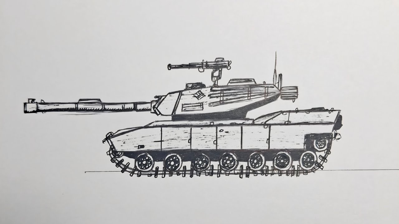 How to draw a tank easily 