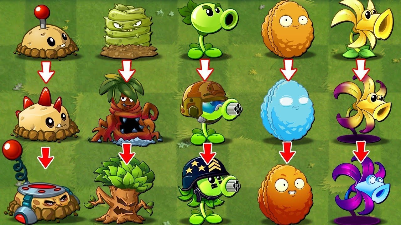 PvZ 2 Discovery - Every New & Old Plants Evolution NOOB - PRO - HACKER Plant