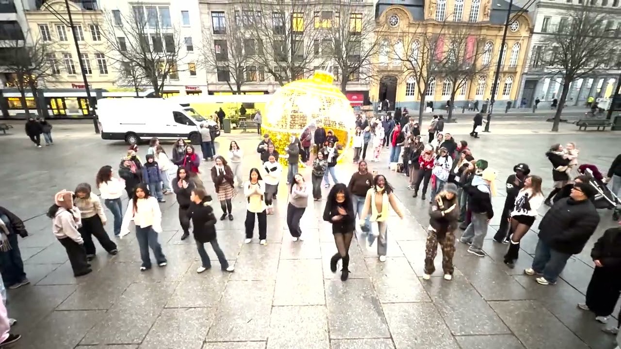 Crowds in the streets of Ghent, Belgium