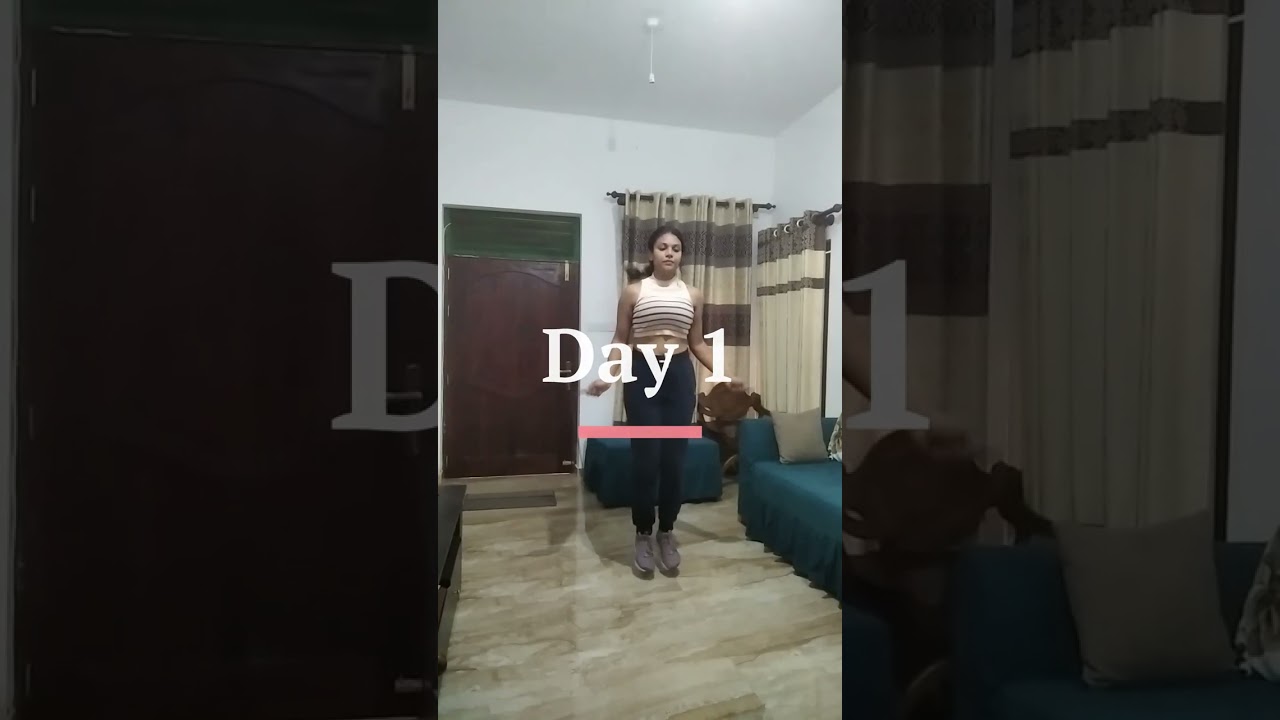 I jumped 1000 times a day for a week | Can you guess the result? [25th Short] #weightloss #skipping