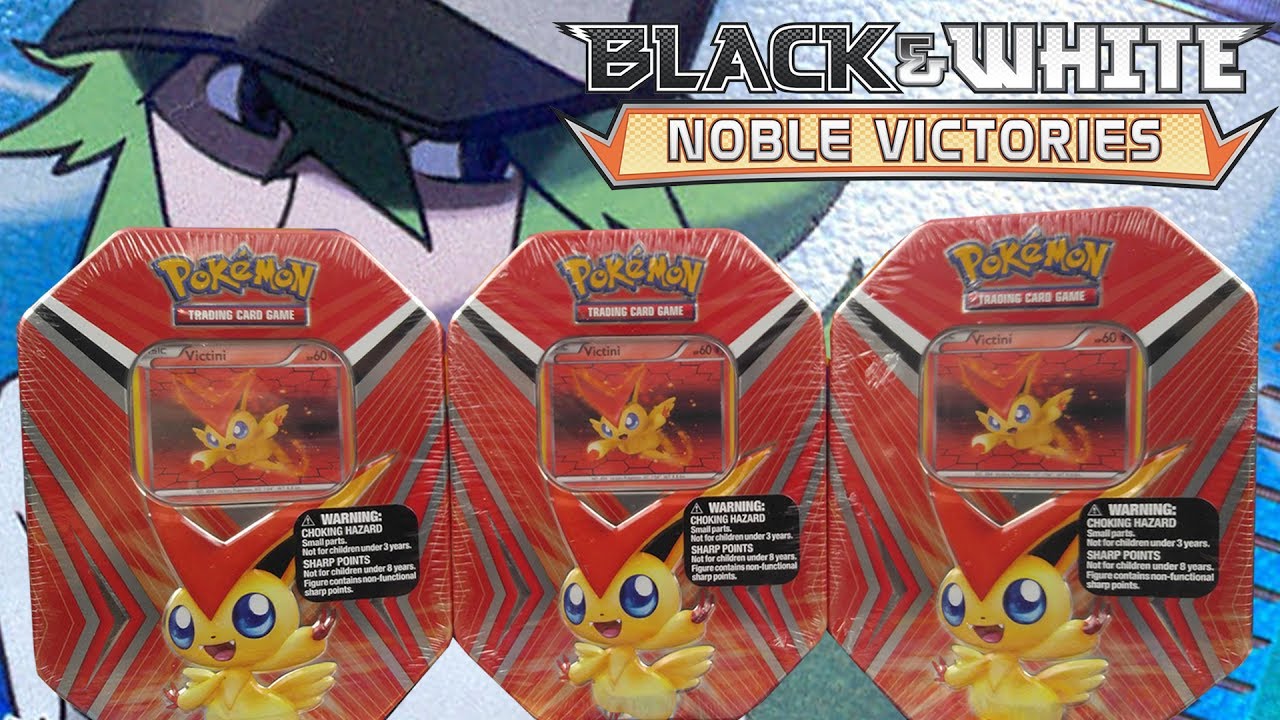 FULL ART N HUNT! Opening 3 Victini Black and White Tins Of Pokemon Cards! 15 Noble Victories Packs!