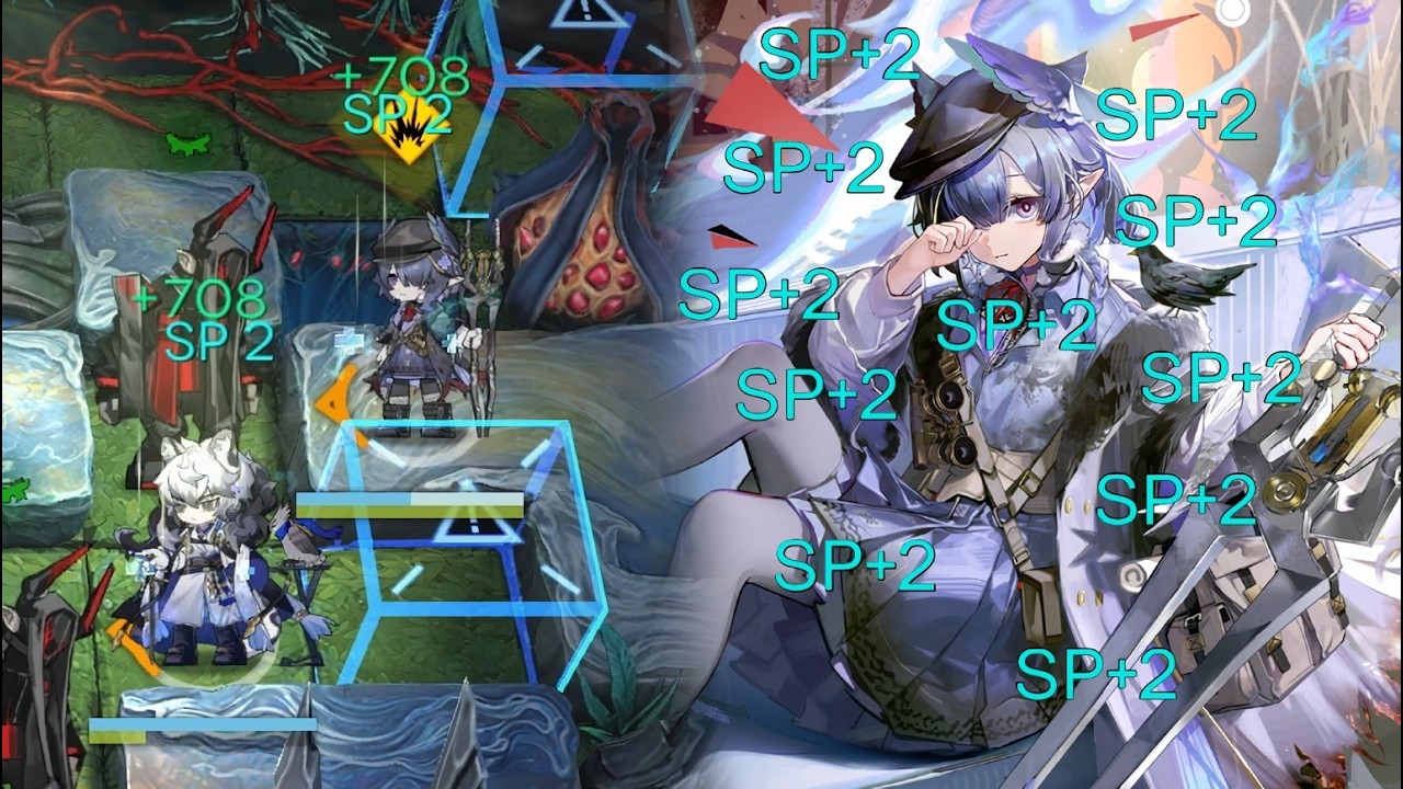 【アークナイツ大陸版】SP加速しながら迷彩付与しながらHPを回復する意味不明な星5、ウクシク（統合戦略7 沈淪者の黒流樹海）