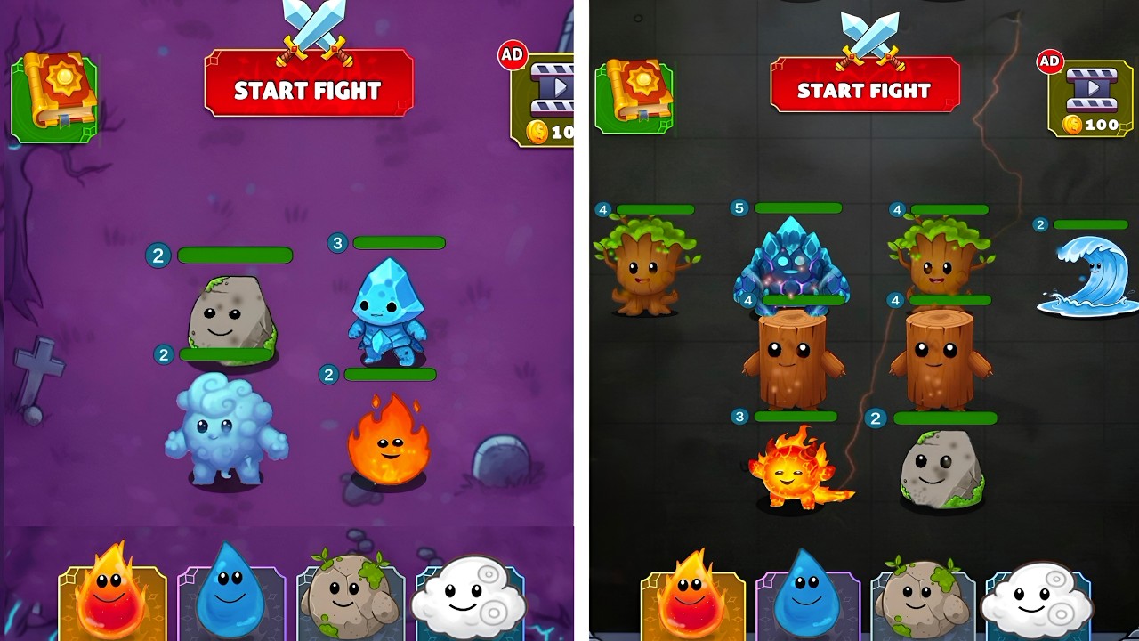 Elemental Merge Battle - Merge Monster Gameplay NEW VERSION | Ultimate Evolution Battle!