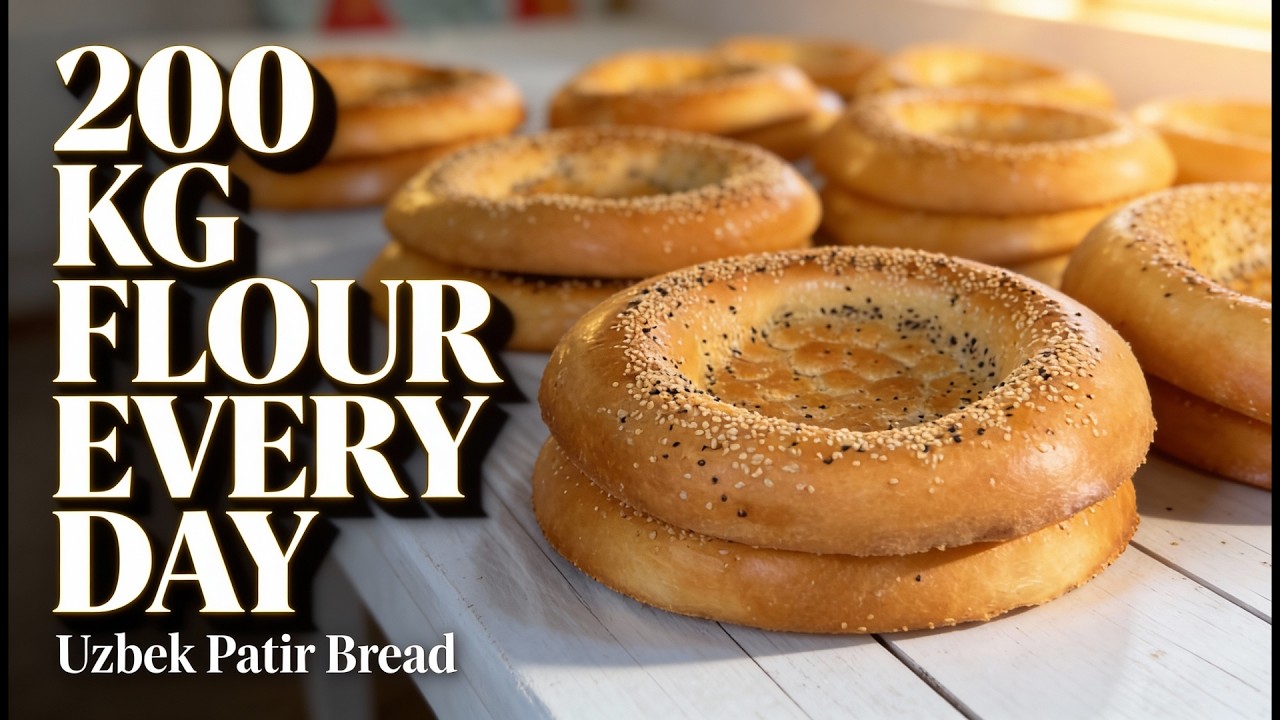 Patir non! Every Day 200 KG of Flour Turns into Uzbek Patir Bread