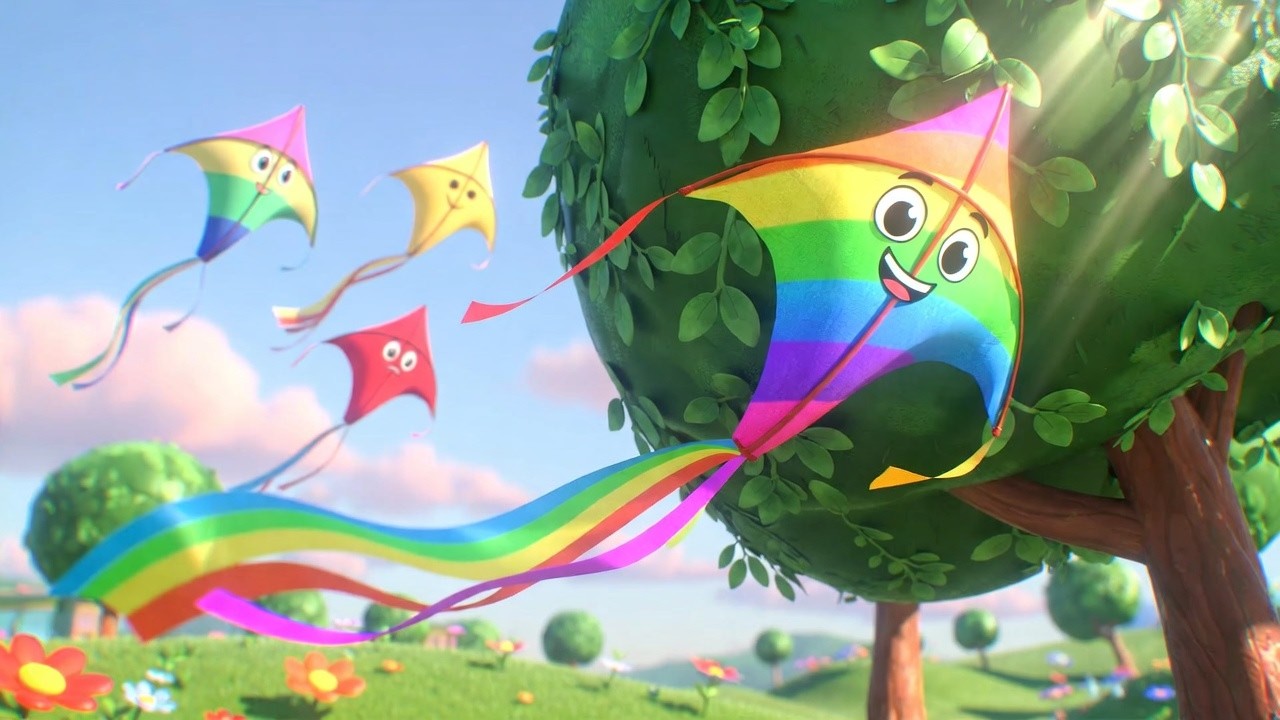 Cinco Cometas de Arcoíris 🌈 | Vuela Vuela Vuela | Canción Infantil para Aprender a Contar