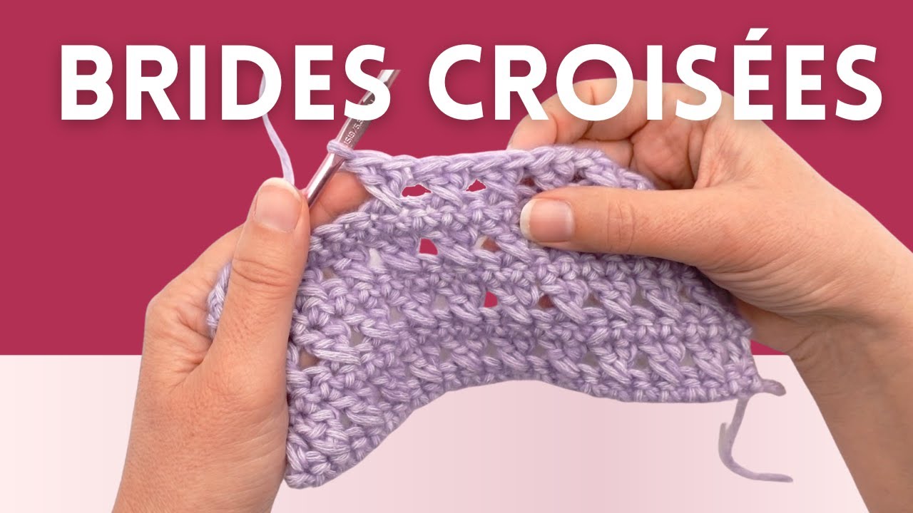 ✅ Brides crois&eacute;es au crochet, point facile avec diagramme pour mod&egrave;le d'&eacute;charpe, tutoriel d&eacute;butant