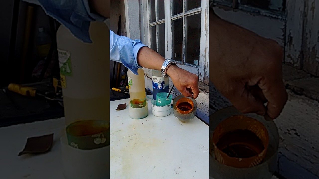 Realización de patina: Nitrato de cobre. Por Enrique León.