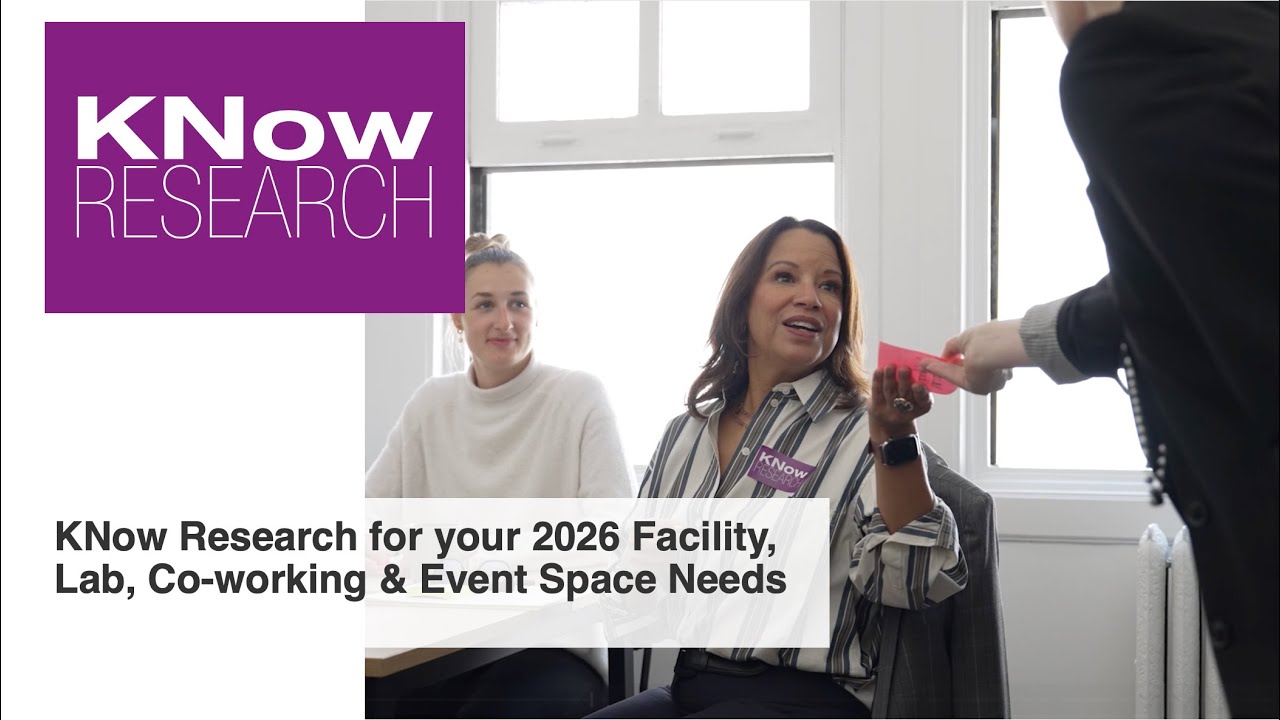 KNow Research for your 2026 Facility, Lab, Co-working and Event Space Needs