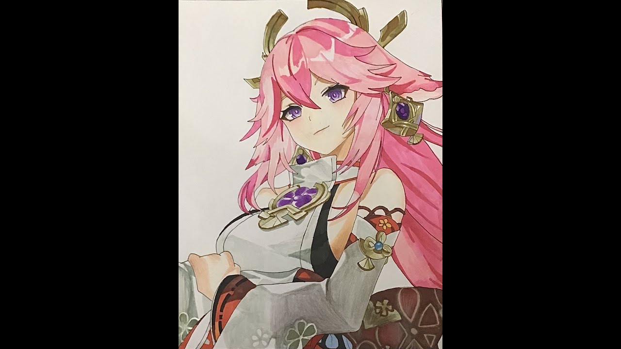 How to draw Yae Miko from 