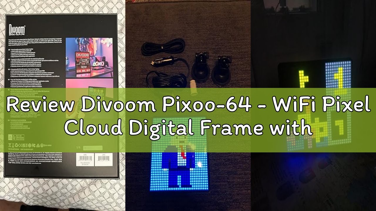 Review Divoom Pixoo-64 - WiFi Pixel Cloud Digital Frame with APP Control,64 X 64 LED Panel Display F