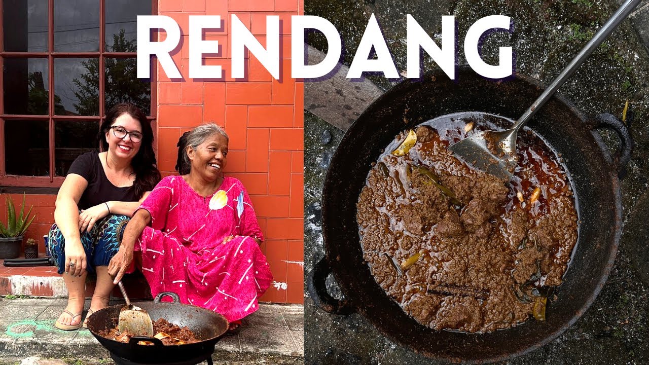 Making Rendang in Indonesia with Amak | Indonesian Food