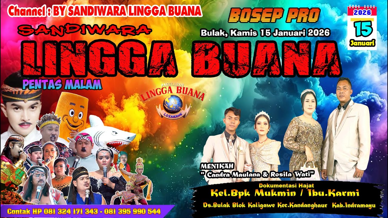 LIVE SANDIWARA LINGGA BUANA Parean Bulak, Kamis 15 Januari 2026  Pentas Malam