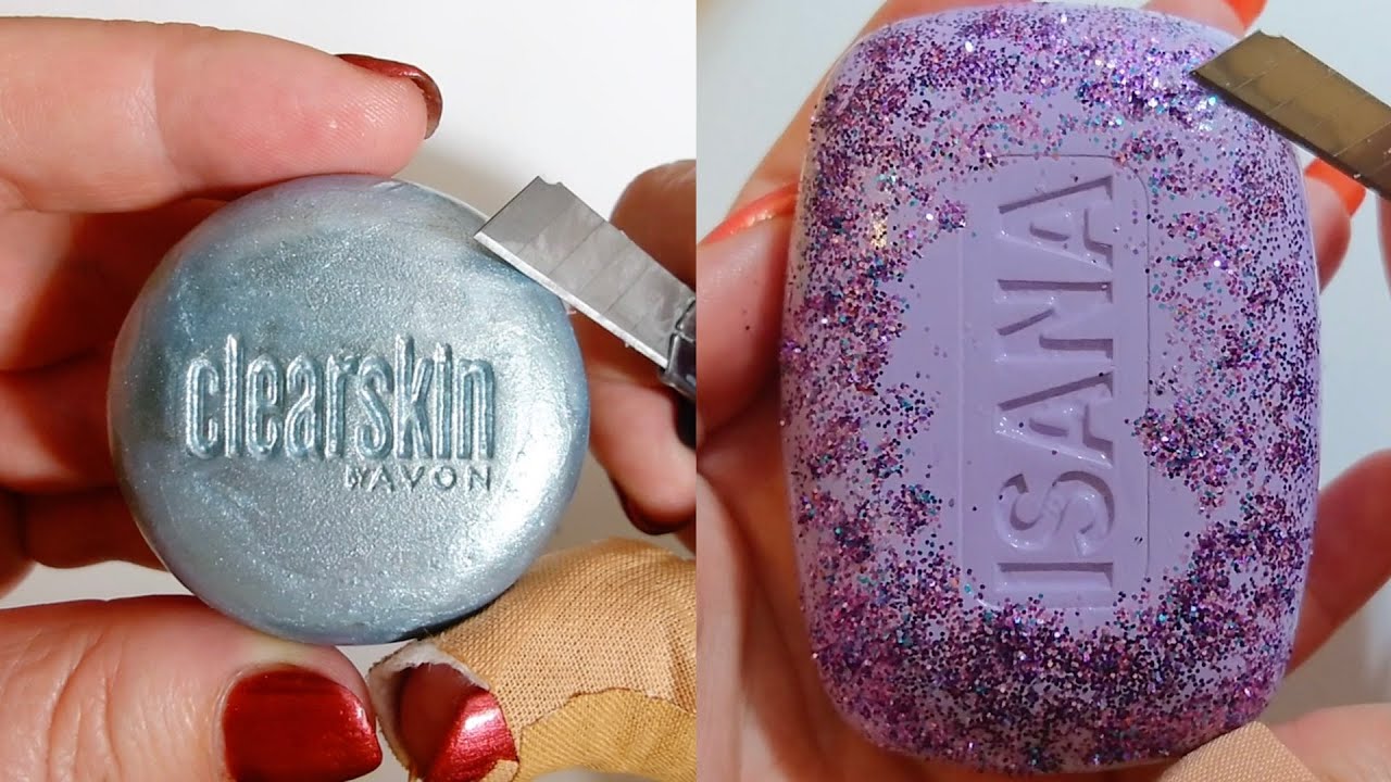 Soap Carving ASMR Relaxing Sounds no talking Satisfying ASMR Video #soapcarving #soapcuttingvideo