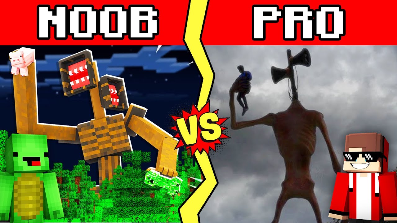 SIREN HEAD House Buid Battle In Minecraft - NOOB VS PRO CHALLENGE - Maizen Mizen Mazien Parody