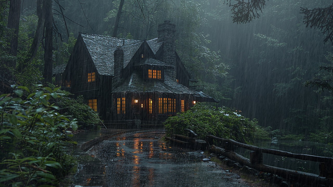 Immersive Forest Rain Sounds with Thunder for Deep Sleep and Anxiety Relief