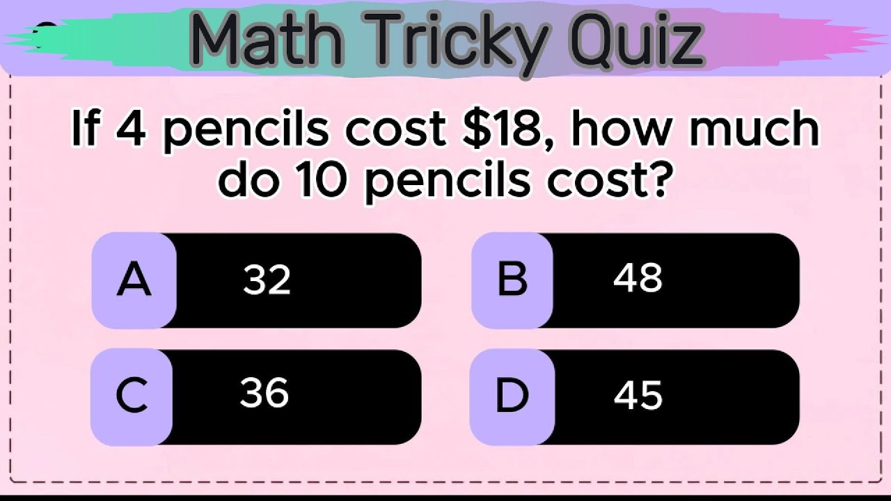 Math Quiz challenges /Math tricky quiz / Math tricky quiz for make a genius #quickmindtest #mathquiz