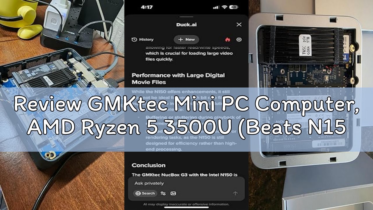 Review GMKtec Mini PC Computer, AMD Ryzen 5 3500U (Beats N150), 16GB+1TB 2.5GbE NIC LAN Desktop Offi