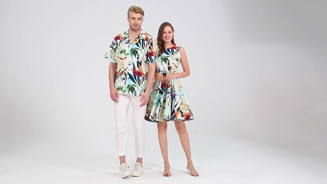 Lost in Paradise Couple's Matching Hawaiian Outfits by Hawaii Hangover