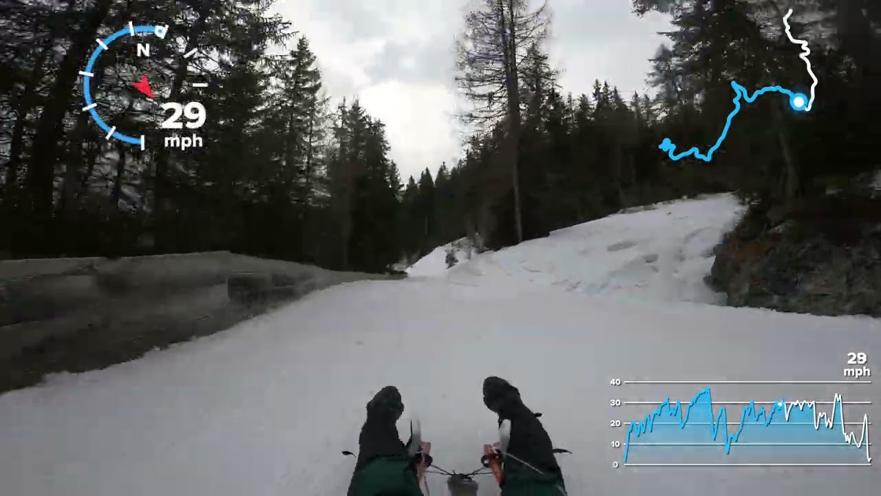 Rodeln Piz Sorega, San Cassiano; First Day
