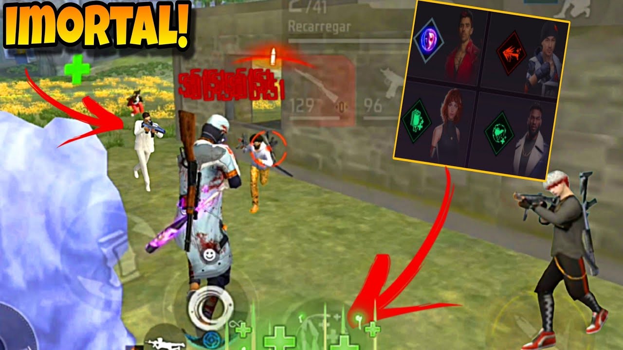FIQUEI IMORTAL COM ESSA COMBINAÇÃO DE REGENERAÇÃO E LIMPEI O MAPA! FREE FIRE MOBILE 