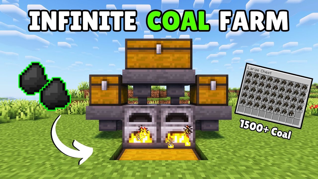 Automatic Coal Generator For Minecraft 1.21.4 | Unlimited Coal Farm in Minecraft