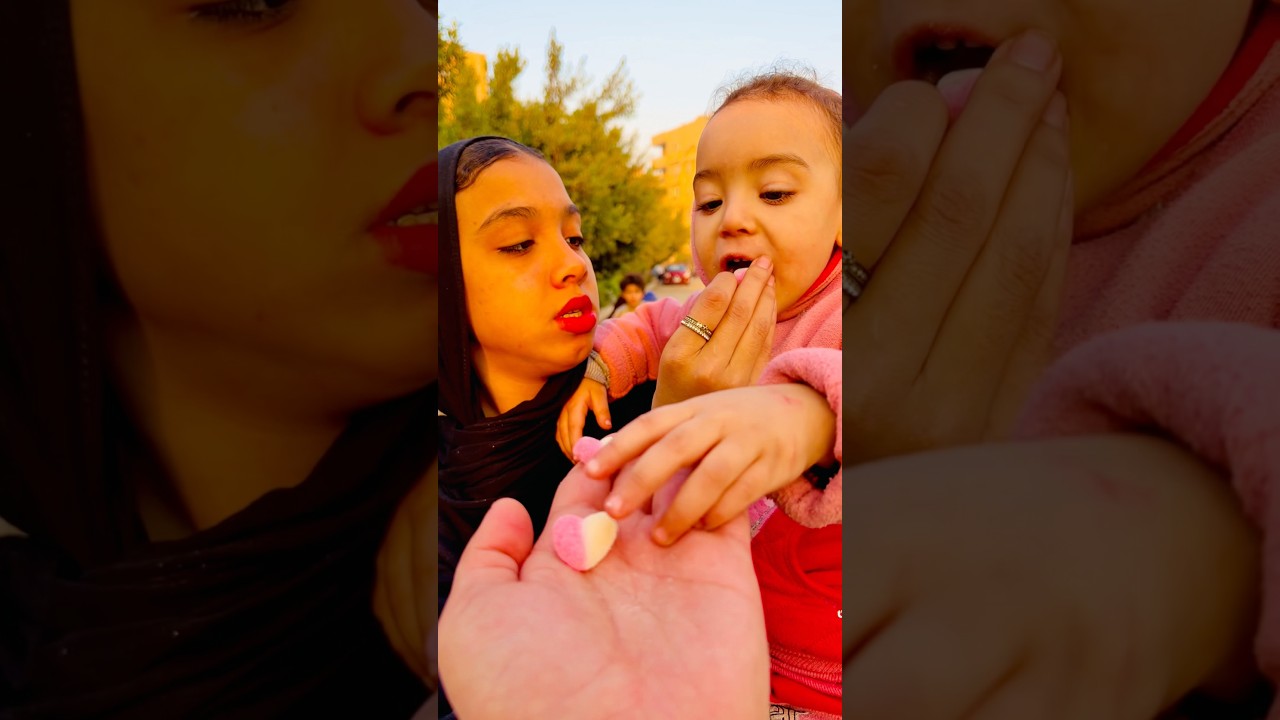 البنوتة الطيبة تأكل الطفلة الرضيعة 🥹😱