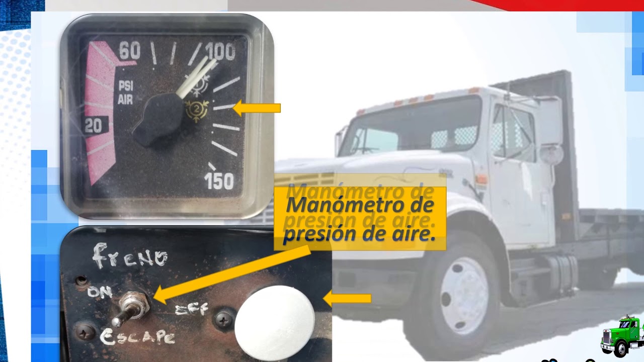 Nombre de los instrumentos del tablero del camion International Serie DT466 y la serie DURASTAR