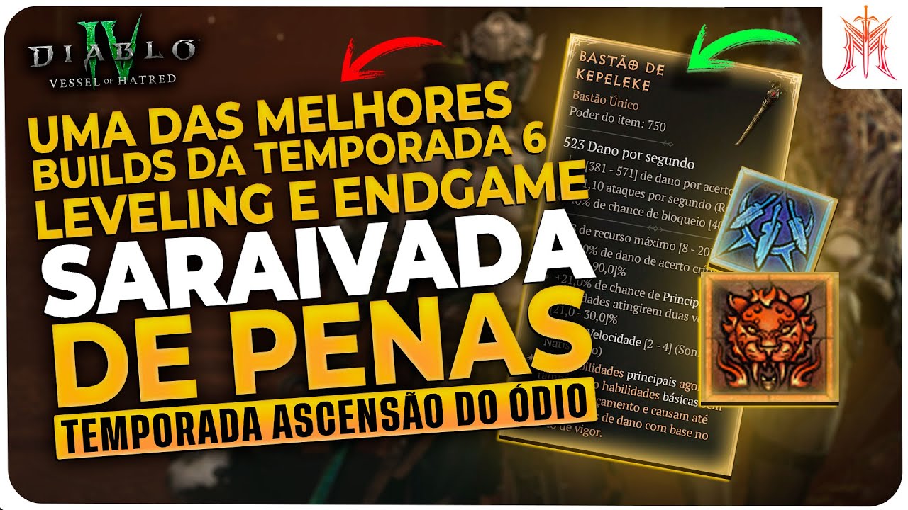 A BUILD MAIS FORTE do Natispirito de LEVELING E ENDGAME Em Diablo 4 Vessel of Hatred